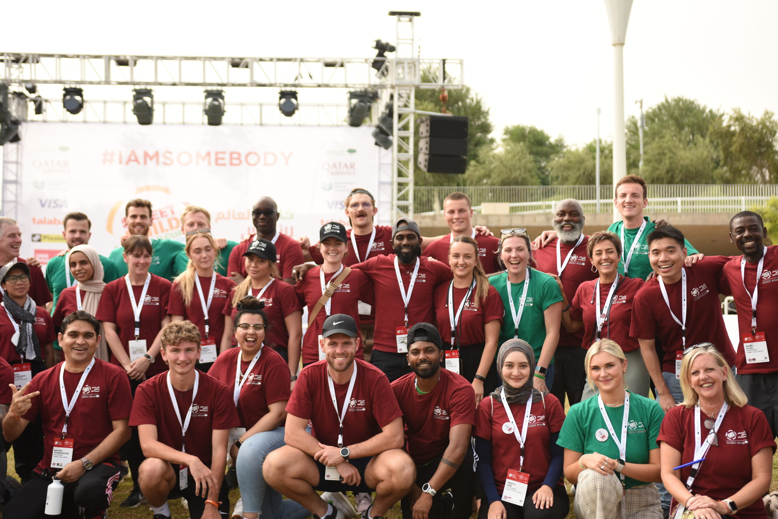 SCU volunteers at the Street Child World Cup 2022 in Qatar